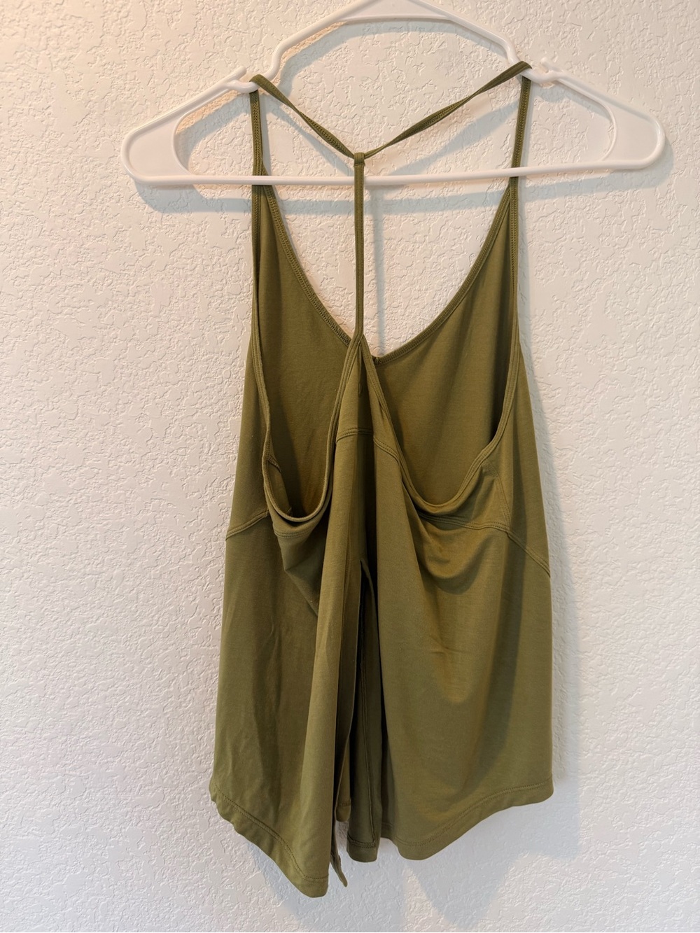 Lululemon Olive Green Strappy Racerback Tank | Open Back Workout Top - Picture 3 of 5